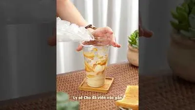 Ly cà phê latte bơ đậu phộng béo mùi